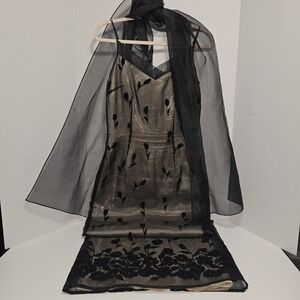 Elegant Black and Nude Women's Dress